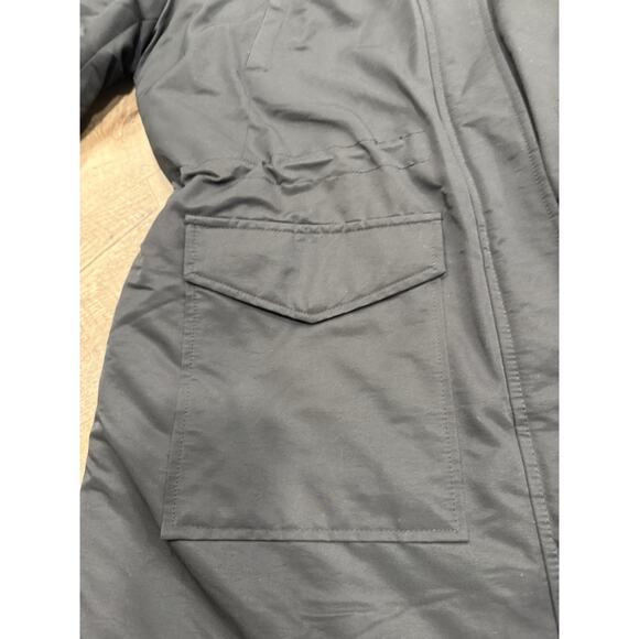 Levi's Women's Parka Jacket Size XL Faux Fur Hooded Black Coat - Picture 3 of 14